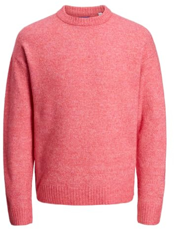 JACK & JONES Jjesoho Ollie Knit Crew Neck Sn, Rosa Fucsia, M