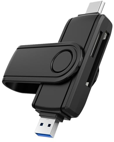 Kdouehg Lector de Tarjetas SD TF Tipo C Adaptador de Lector de Tarjetas de Memoria Inteligente USB 3.0 SD TF de Alta Velocidad para PC Teléfono Móvil Computadora Portátil