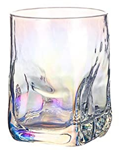 TMMLIJIPL Bicchieri da acqua creativi quadrati martellati bicchieri da whisky bicchiere d'acqua tazza acqua succo di vetro bicchiere da vino tazza da 250 ml/330 ml tazze di vetro (colore: piccolo b