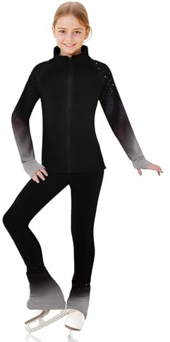LIUHUO Eiskunstlaufjacke und Hose, Trainingskleidung, Skating-Oberteil, Mädchen, rosa Set