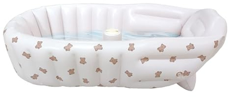 Baignoire de Voyage pour Bébé,Baignoire Gonflable - Siège Ergonomique Pliable pour Lavabo Piscine Extérieur Plage Jeux d'Eau Voyage Été