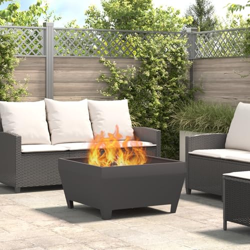 Générique brasero Noir carré 80x80x43 cm en Acier,Maison & Jardin,Cheminées,Noir,14.1 KG,858944