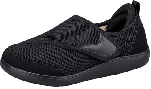 Eagsouni Chaussures Diabétiques Hommes Femmes Extra Larges Respirant | Léger,antidérapant,orthopédique,confortables,chaussons scratch,pour réhabilitation et aînés,pieds sensibles