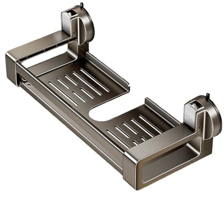 Senermter Porte-Savon Etagere Pour Douche | Support D'angle A Ventouses Pour Salle De Bain,Organisateur De Rangement Pour Salle De Bain - pour Femmes, Hommes, Produits de Toilette, Gel,