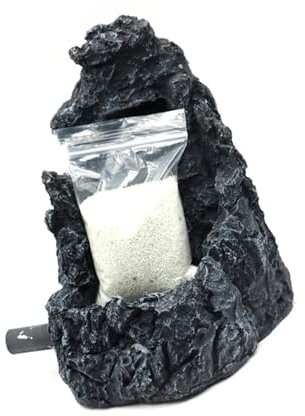 XAGMODSHN Natürliche Ökosystemharze, Sand, Wasserfall-Ornamente für Aquarien, Förderung von Lebensräumen mit fließendem Sand, Haltbarkeit, Aquarien, Felsen