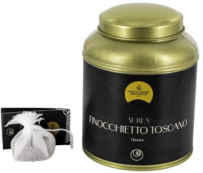 Infusion « Fenouil Toscan » 100 g – Mélange aromatique avec tilleul, camomille, mauve, menthe, eucalyptus, thym et sauge – Relaxation & après-repas – Produit en Italie