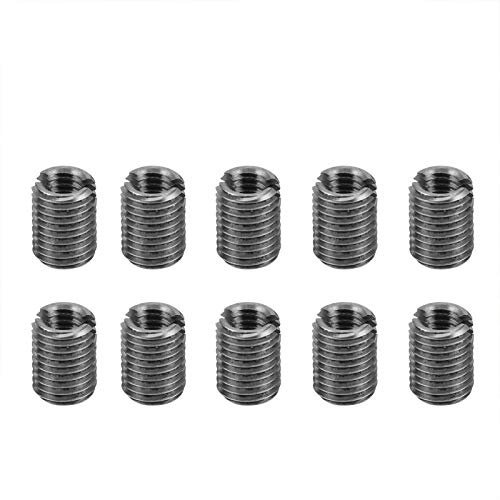 Kit de reparación de roscas con tuerca insertable, 10 piezas, acero inoxidable, paso fino, juego de manguitos de reparación de roscas macho para electrónica de aviación y