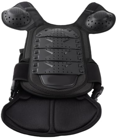 Omquot Gilet de Protection de Moto pour Enfants, Absorbant Les Chocs et Confortable, Offre Une Protection de la Poitrine et du Dos pour la Conduite, Parfait pour Le Vélo et Le Scooter, fabriqué en