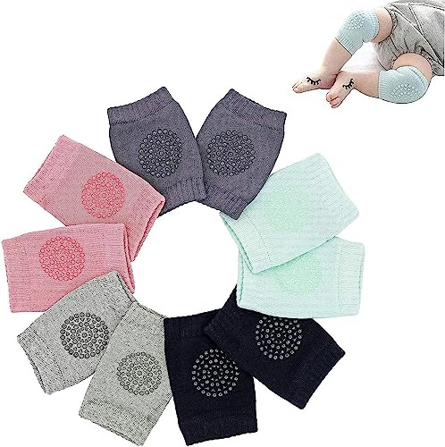 Hidetex Babyknäskydd för Krypning – Barnknäskydd, Justerbara Elastiska Benvärmare, Anti-Slip Benprotektor för Unisex Småbarn (5 Par)