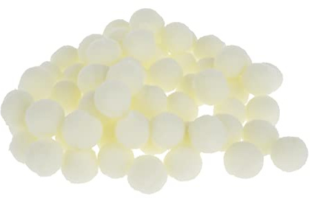 VBS Pompons 15 mm 60 Stk 100 Polyester Bastelzubehör farbenfroh Creme