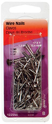 Hillman 122553 Clavo de alambre, 1 pulgada, acero, brillante