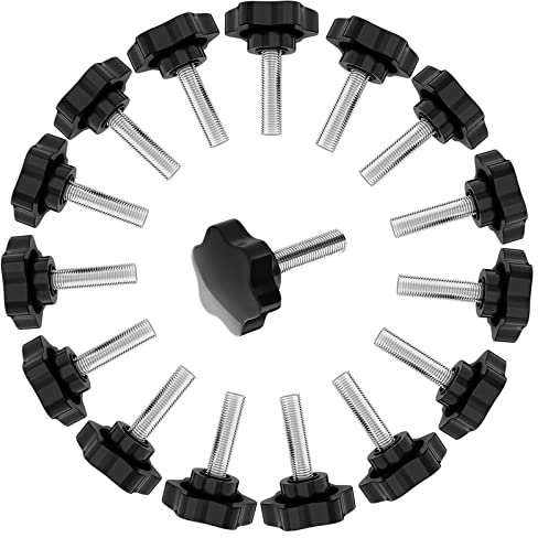 15 Pz Vite a testa zigrinata M8 x 40 mm Vite di serraggio con manopola a stella di ricambio Vite di serraggio filettatura maschio