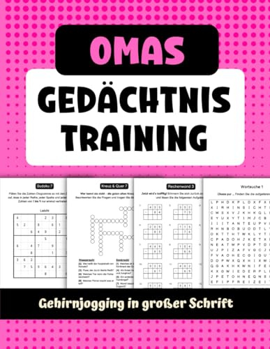 Omas Gedächtnistraining - Gehirnjogging in großer Schrift: Das clevere Geschenk für Oma