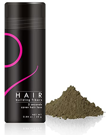 VOLLUCK Streuhaar Schütthaar zur Haarverdichtung, Haaransatz Kaschieren Haar Puder Ansatzspray Dunkelbraun Hair Fibers Hair styling Powder Haaransatz Spray Haarfasern - 25g (Hellbraun)