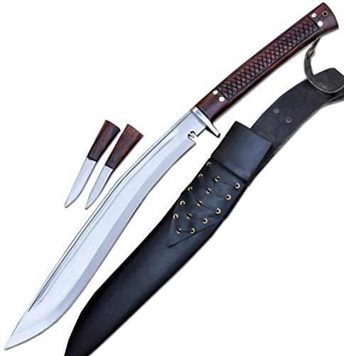 THE NEPAL 38 cm lange Klinge, handgeschmiedetes Kukri-Schwert, Gurkha-Messer, Full-Tang-Khukuri-Machete, schärfen, gebrauchsfertig, authentisches Gurkha-Kukri-Schwert