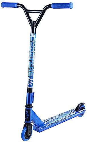 Stunt Scooter - Roller Tretroller Für Kinder & Erwachsene, Cityroller Kickboard Mit 360° Lenkung, ABEC 7 Kugellager,100 mm PU Räder & Griptape, Freestyle-Roller-Funscooter,Blau