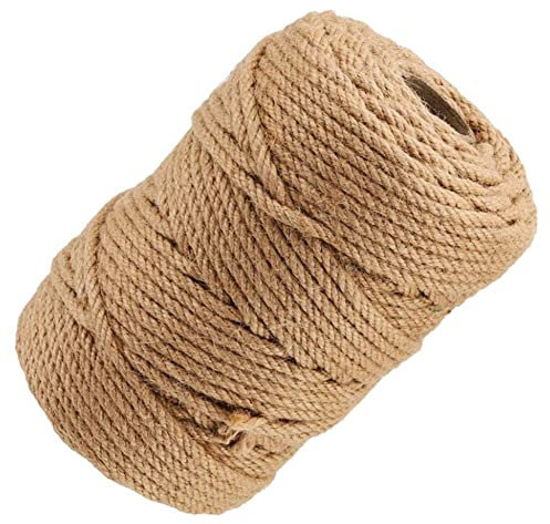 LQSSA Gartenarbeit Natürliche Sisal Seil, Jute Seil 8Mm 10Mm 12Mm 14Mm Hanf Geflochtene Seil Lampe Licht Netz Sandalen 25M/12Mm 25M