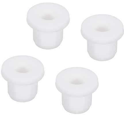 sourcing map 4uds T Tipo Goma Ojal Montaje Diámetro 10mm 0.55 Pulgadas OD 0.24 Pulgadas ID (14x6x11mm) Sello Protección Flexible Agujero Tapones para Cable Tubería Blanco