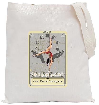 FUNYSO Pole Dancing Tarotkarte Geschenk The Pole Dancer Tote Geschenk Pole Dancer Fitness Geschenk