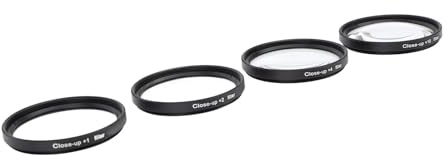 Kit de Filtre Gros Plan 4 en 1 + 1 + 2 + 4 + 10, Filtre D'objectif Macro, Verre Optique avec Pochette de Rangement, Filtre D'Appareil Photo pour Appareil Photo Numérique (82mm)