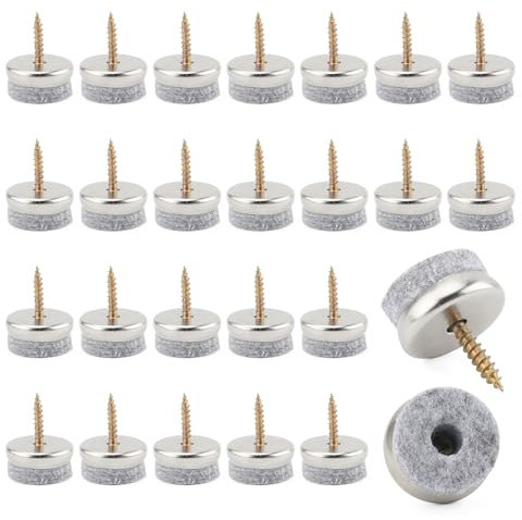 TEKONDA Lot de 40 patins en feutre pour chaises - 20 mm - Pour chaises, tables, canapés, armoires, meubles, HGLS-40