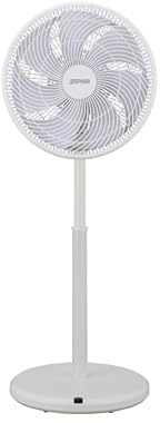 Zephir, Ventilatore Circolare a Piantana 35cm, Motore DC Ultra Silenzioso, 3 Modalità di Ventilazione,10 Velocità, Altezza 850-1080 mm, Telecomando, Timer, Potenza 30W, Cavo 4m
