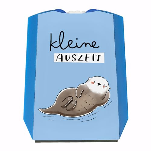 speecheese Otter Parkscheibe mit Spruch Kleine Auszeit Kawaii Design für Entspannung und Anti-Stress ideal für Kaffeepause und Relax Momente