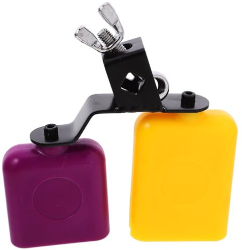 VICASKY Holzblock Drumset Tiefton Kuhglocke Langlebiges Schlaginstrument Zubehör Leichte Tragbare Percussion Geeignet Für Musikfreunde Hochwertiges Handwerkskunstdesign