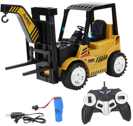 ifundom 1 Satz Kabelloser Ferngesteuerter Kran Kinderspielzeug Autospielzeug Autos Technisches Fahrzeug Auto Technisches Gabelstaplerspielzeug Für Pädagogisches Autospielzeug