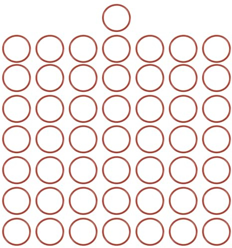 QUARKZMAN 50 Stück O Ring Dichtungsringe 26mm x 30mm x 2mm Gummischeiben Dichtung Seals Gummiringe VMQ Unterlegscheiben für Auto Wasserhahn Hochdruckreiniger Luft Gas Rohr Reparatur, Rot