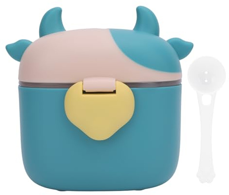 Dispenser di latte artificiale per bambini in viaggio, Dispenser per latte in polvere per bambini con cucchiaio, Contenitore sigillato portatile per la formula da viaggio (GREEN)