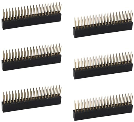 ZDE 6PCS 2x20 40 Pin Stacking Female Header 2.54mm Pitch Dual Row