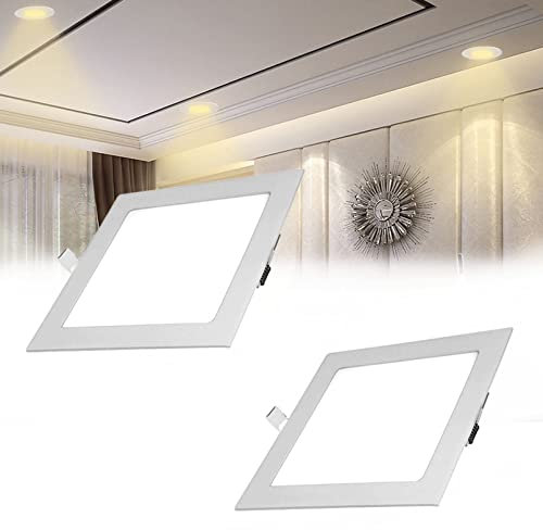 HFDJRWK Lampada da Incasso a LED 4000K Lampada da Incasso a LED Ad Alta Luminosità 3W/4w/6w/9w/12w/15w/18w Adatta for L'illuminazione di Interni(12w,2pcs)