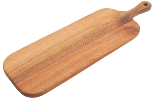 GLEAVI Tagliere in Legno Massello Con Manico Tavola Da Taglio Lunga Superficie Liscia e Resistente Per Casa e Ristorante Uso Pratico e Portatile