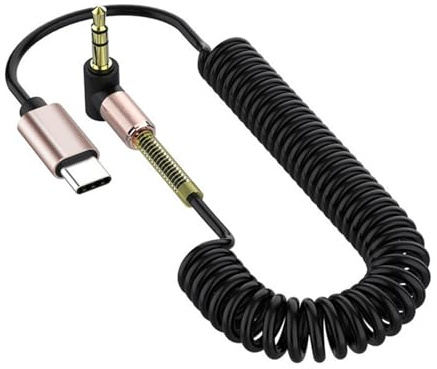 Tipo a Adaptador de 3,5mm - Convertidor de Audio USB, Cable auxiliar retráctil, Conector de auriculares Premium | Conector adaptador de USB a audio portátil creativo y confiable para dispositivos