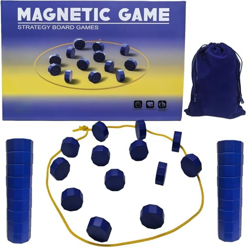 FEELGUY Magnet Chess Game Magnet Game with String for Easter Basket Stuffers Family Games Night, Great Fun Puzzle Strategy Games for Family & Party, Camping Tops, Game Collections