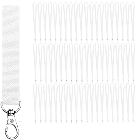 Schlüsselbänder zum Umhängen aus Polyester 46 x 2 cm mit Metallhaken | Lanyard Schlüsselband mit 4 cm Metallhaken als Ausweishalter für Schlüssel, USB-Sticks und Zugangskarten im Job und Alltag