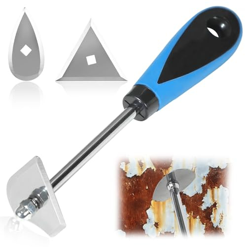 8-Inch Paint Scraper Tool Set, Stainless Steel Shave Hook with Replacements (Triangle, Combination & Heart), Shave Hook Paint Scraper & Paint Remover Tool for Home Improvement