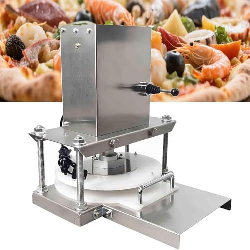 Pressa per impasto per pizza, pressa per pizza elettrica resistente, in acciaio inossidabile, dimensioni massime da 30 cm, strumento da cucina per risparmiare tempo per uso commerciale
