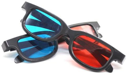 GOWENIC Gafas 3D para Juegos de Películas, Paquete de 10, Gafas 3D Anaglifo Rojo y Azul para de Monitor de Computadora de TV, de Visualización Livianas para Usuarios de Miopía, Entretenimiento