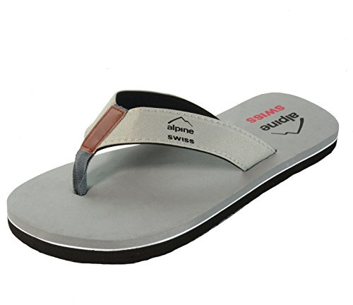 alpine swiss Mens Flip Flops Beach Sandals Lightweight EVA Sole Comfort Thongs