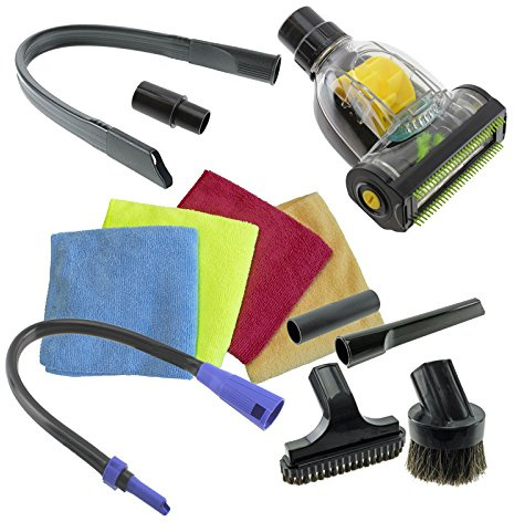 SPARES2GO Car Valet Turbo Floor Brush Flexible Crevice Upholstery Tool Kit for Shark Vacuum Cleaner (32mm / 35mm)