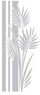 GRAZDesign Fenstertattoo Wellness Banner mit Palmen-Blätter, Glastüren Aufkleber Badezimmer, Glastattoo Folie für Duschkabine / 70x30cm