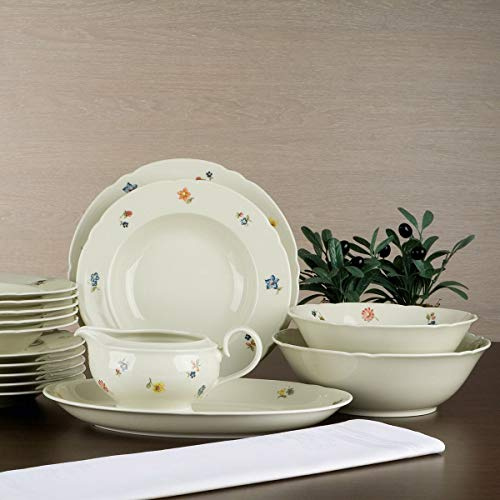 Seltmann Weiden Tafelservice 16-teilig Marieluise Blütenmeer, Hartporzellan, Bunt, 23.4 x 26.9 x 49.1 cm