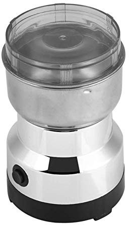 Cocoarm - Molinillo de café eléctrico de acero inoxidable, batidora eléctrica, Molino Café triturador de semillas cereales hierbas frutas cáscaras y otras especias, 100–200 W 14500 rpm Plata