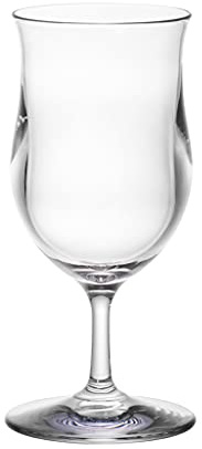 Kadum Lot de 6 verres à cocktail incassables - Verre long drink 330 ml - Pour extérieur, camping, terrasse, bar, jardin - Gobelets à jus Pina Colada - Verre de fête - Plastique polycarbonate