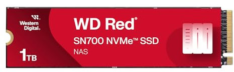 WD Red SN700 1TB NVMe SSD for NAS devices, with robust system responsiveness and exceptional I/O performance