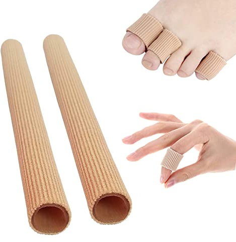 2 Pezzi Protezione Dita Piedi in Silicone Tagliabile, Tubo Proteggi dita Piedi, Protezione per Calli e Vesciche (Per Mignolo -15 cm)