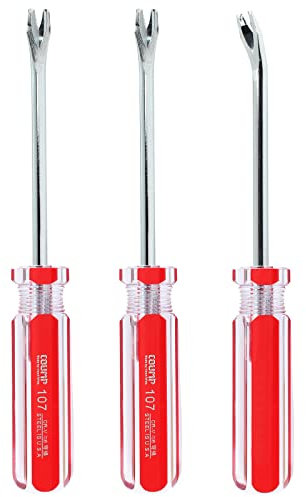Uenhoy 3 Stück Hebelheber 3 mm U-Tip Tack Puller Nagel Klammer Nieten Remover Schraubendreher Werkzeug (Ellenbogenkopf)