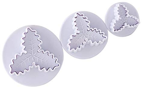 HEITIGN Weihnachts-Stechpalmenblatt 12 * 9 * 6 Weihnachts-Stechpalmenblatt-Kolbenschneider Stechpalmenblätter Fondantformschneider Weihnachtsfeier Kuchen Cupcake Dekorieren